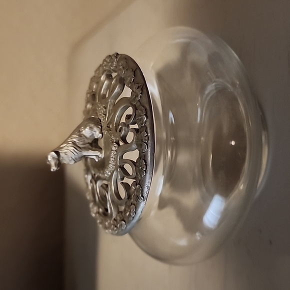 Trinket Jar with Pewter Dog Top by Davis Brown - Picture 2 of 6